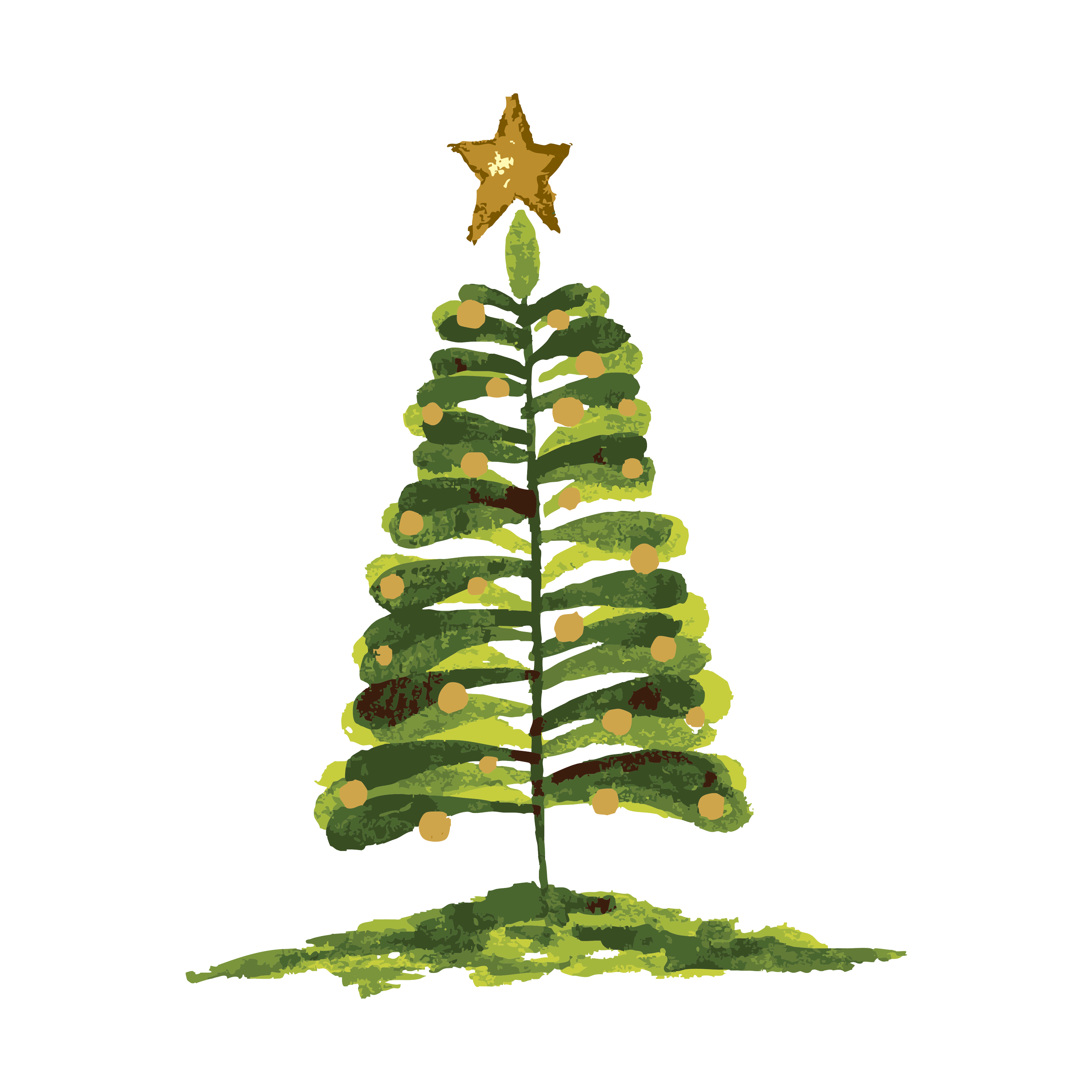 gold chrismas tree .png