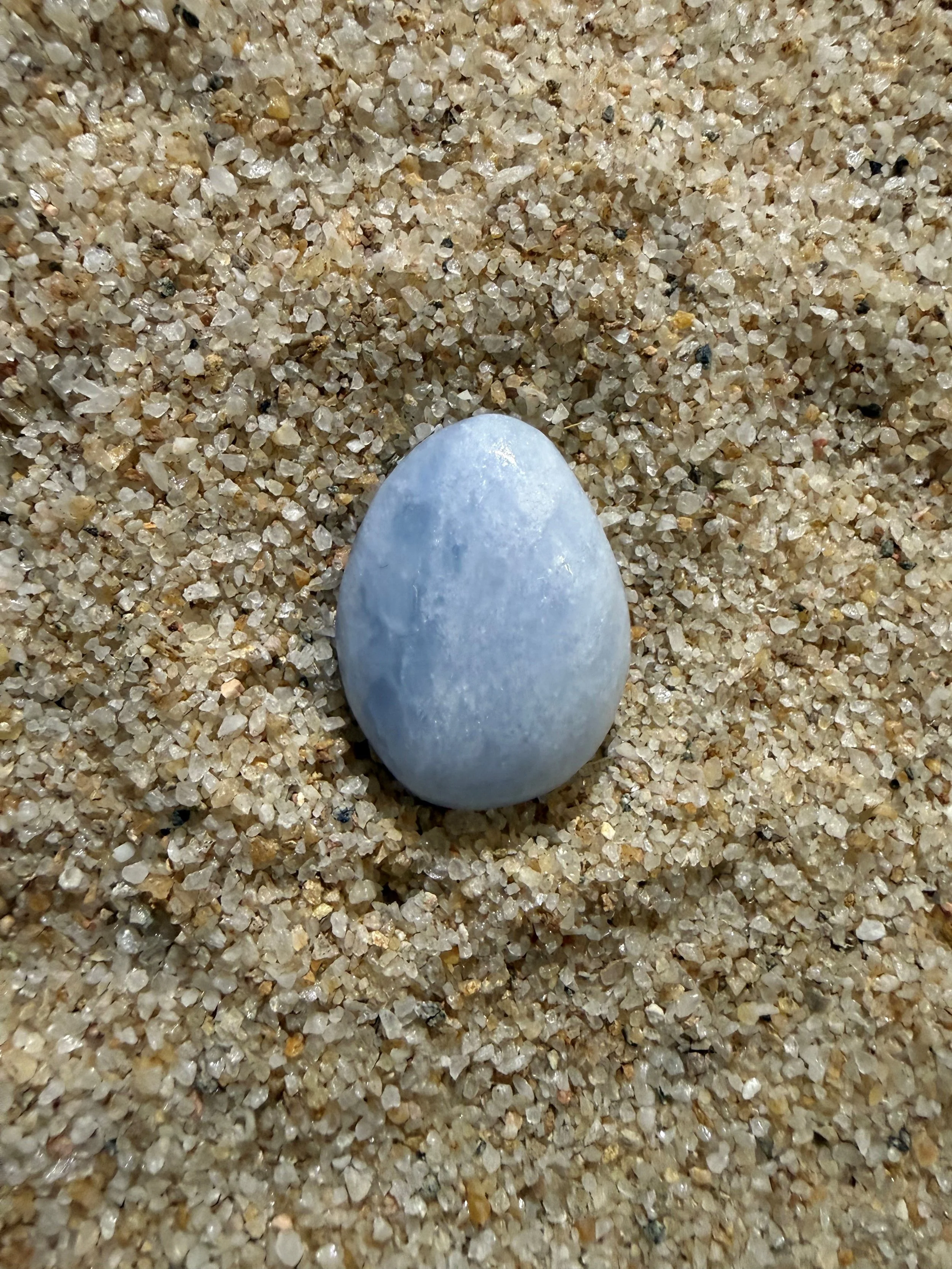 Celestite (Celestine) pendant or palm/pocket stone: Celestite feels almost gentle. It is a stone of stillness rather than force; of clarity rather than endurance. In Quiet Alchemy language, Celestite represents the reminder that not every transformat