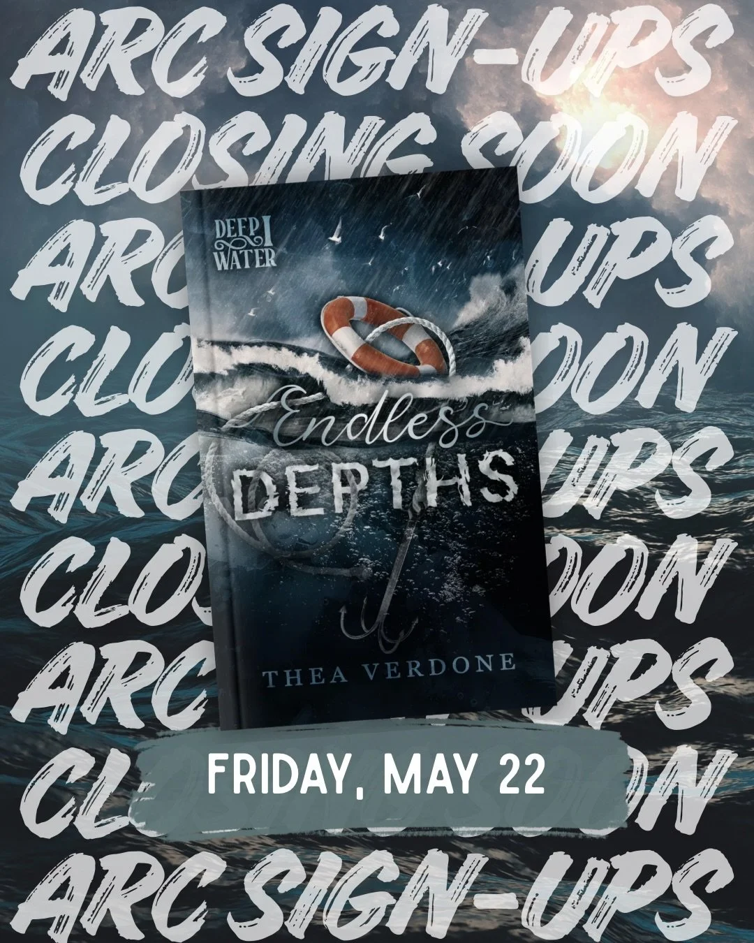 🚨‼️ARC SIGN-UPS CLOSING SOON‼️🚨

weee wooo weee wooo!!

calling all MM romance readers that love angst, forced proximity, and hard fought HEA's!! ARC sign-ups for Endless Depths, the first book in my new series Deep Water, is closing THIS FRIDAY, M