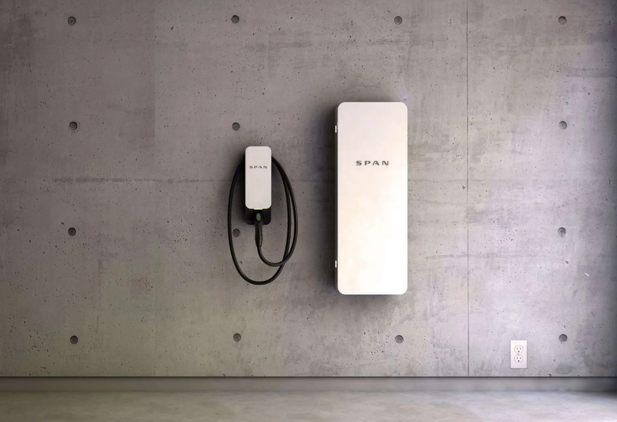 SPAN smart electrical panel in the garage