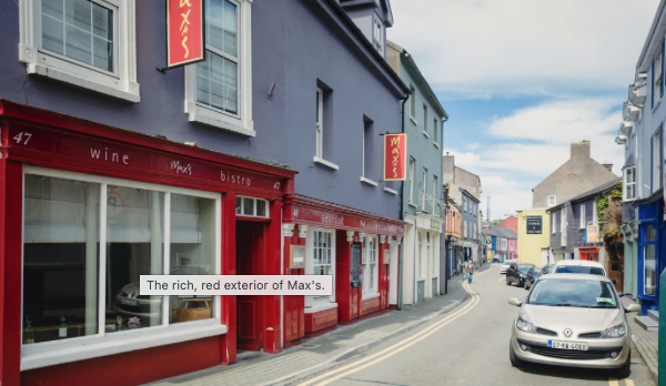 Max's Restaurant Kinsale, on the colourful Main Street, also known as Eat Street