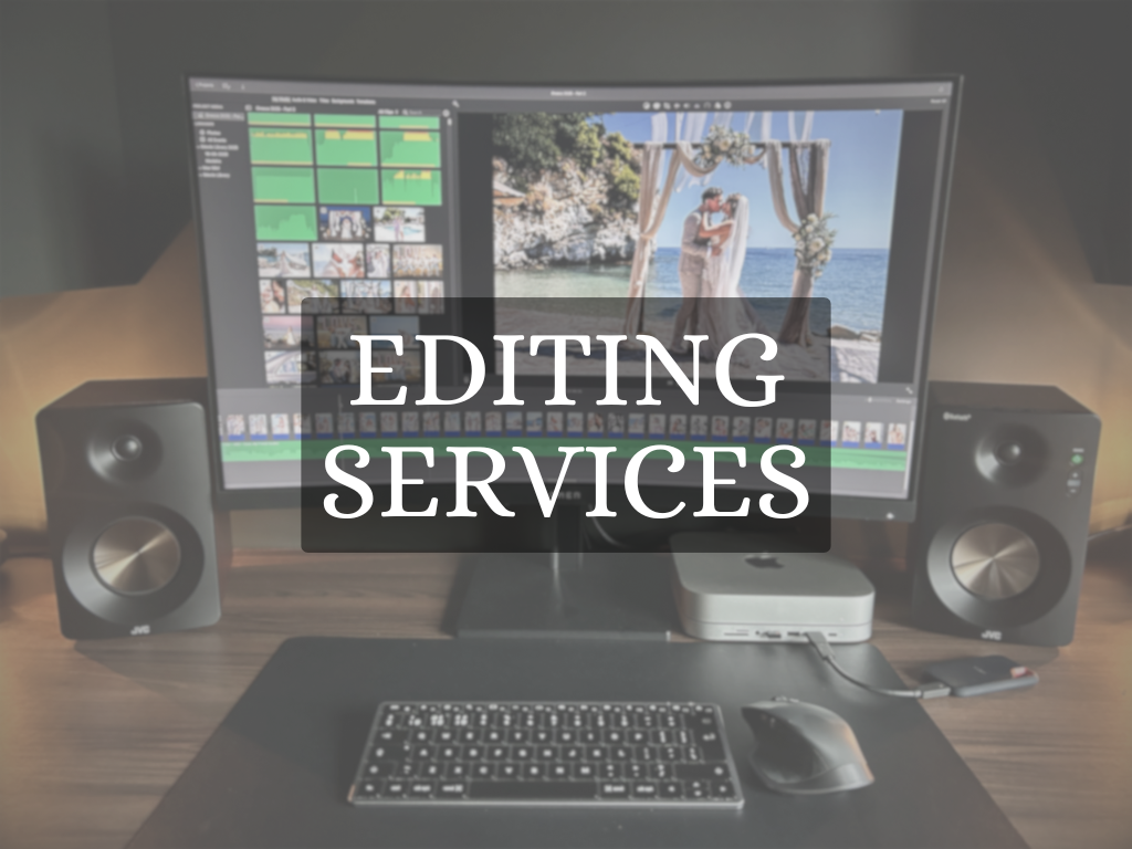 A photo of our editing setup for editing services like 'Story of Life' videos.