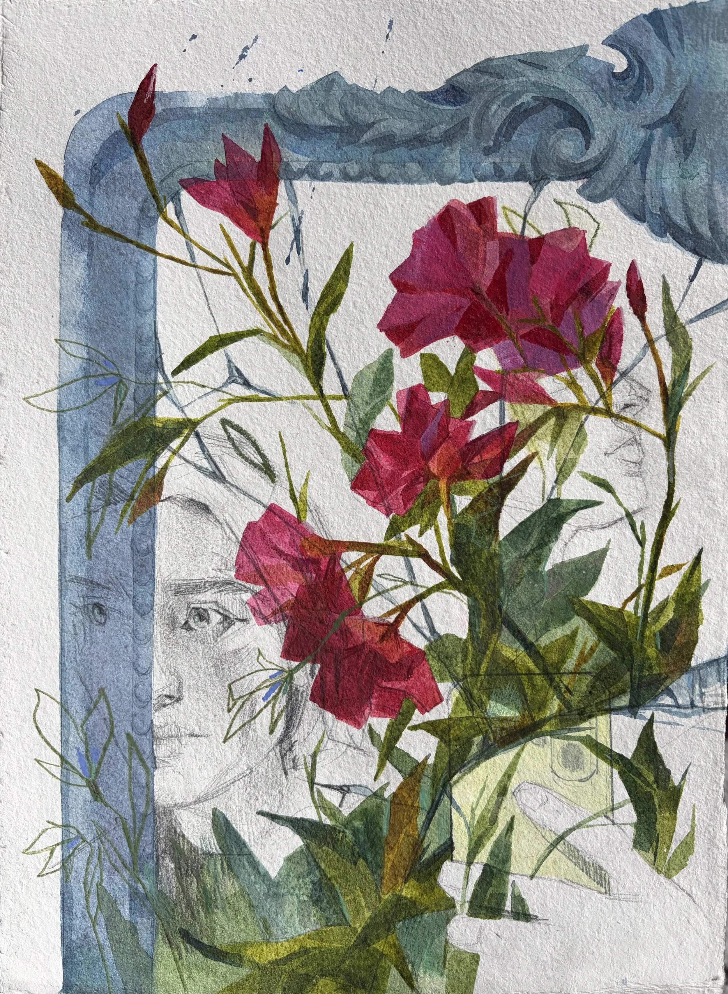 Acrylic and coloured pencils on eco paper