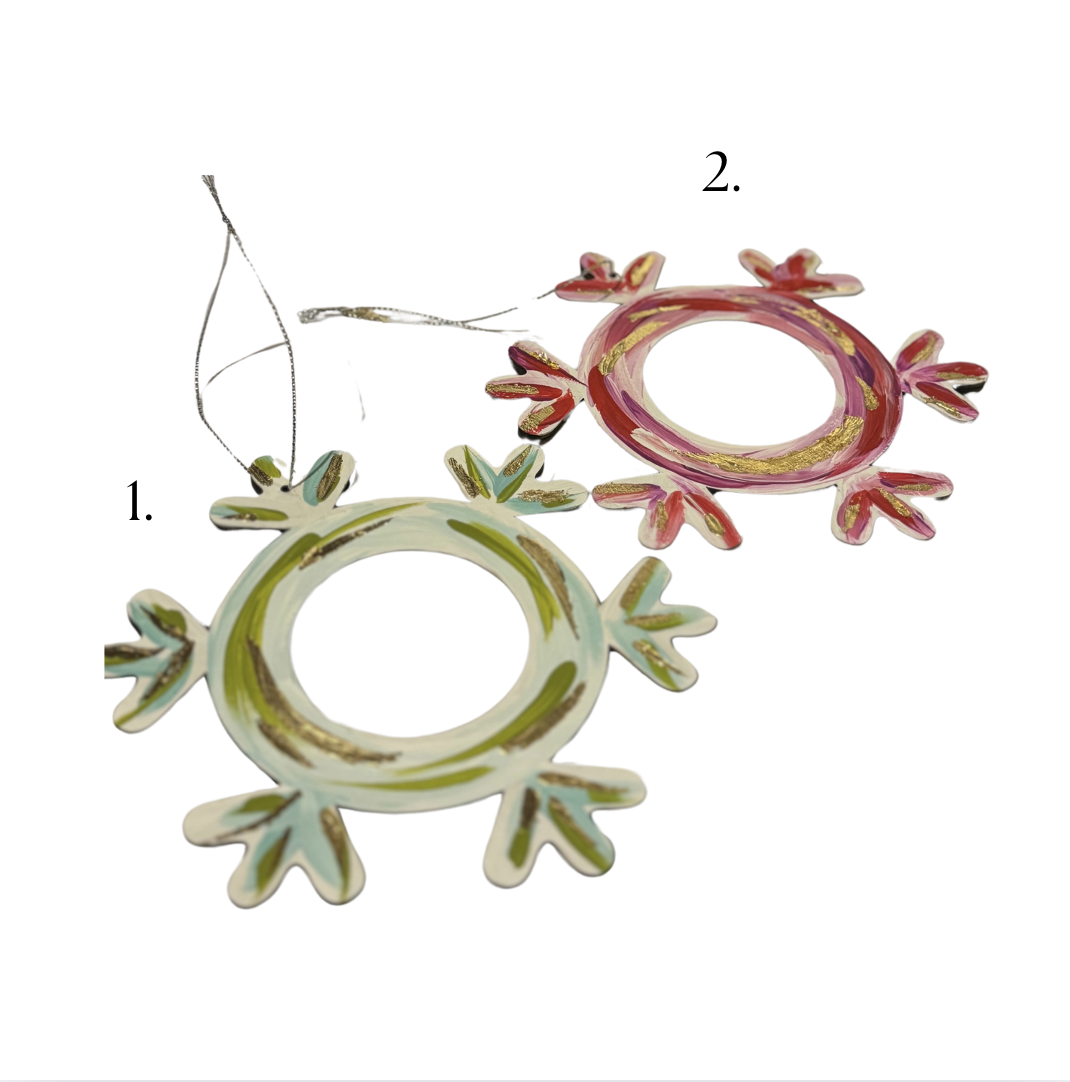 Hand painted Snowflake Ornament