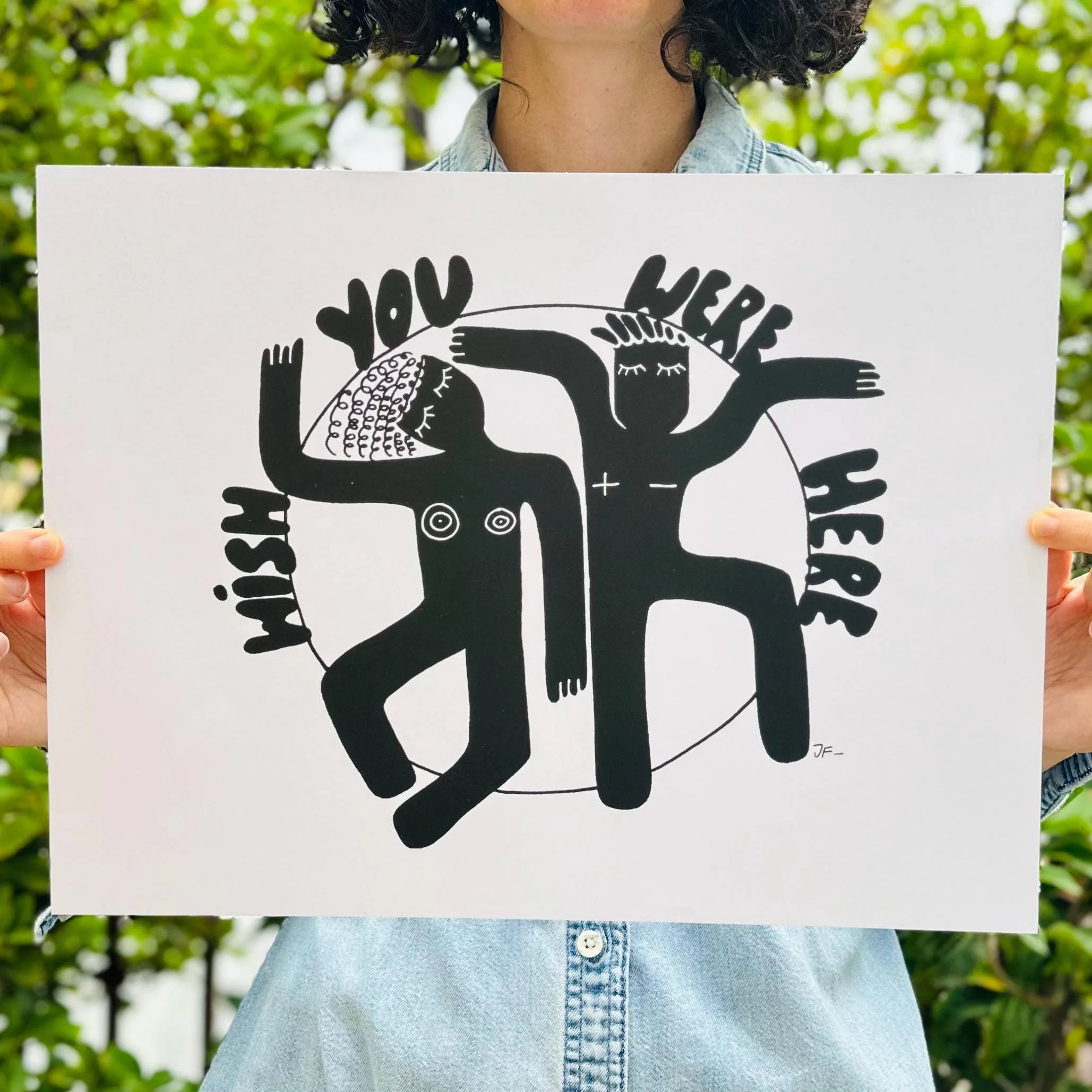 WISHYOUWEREHERE - Unframed Art Print