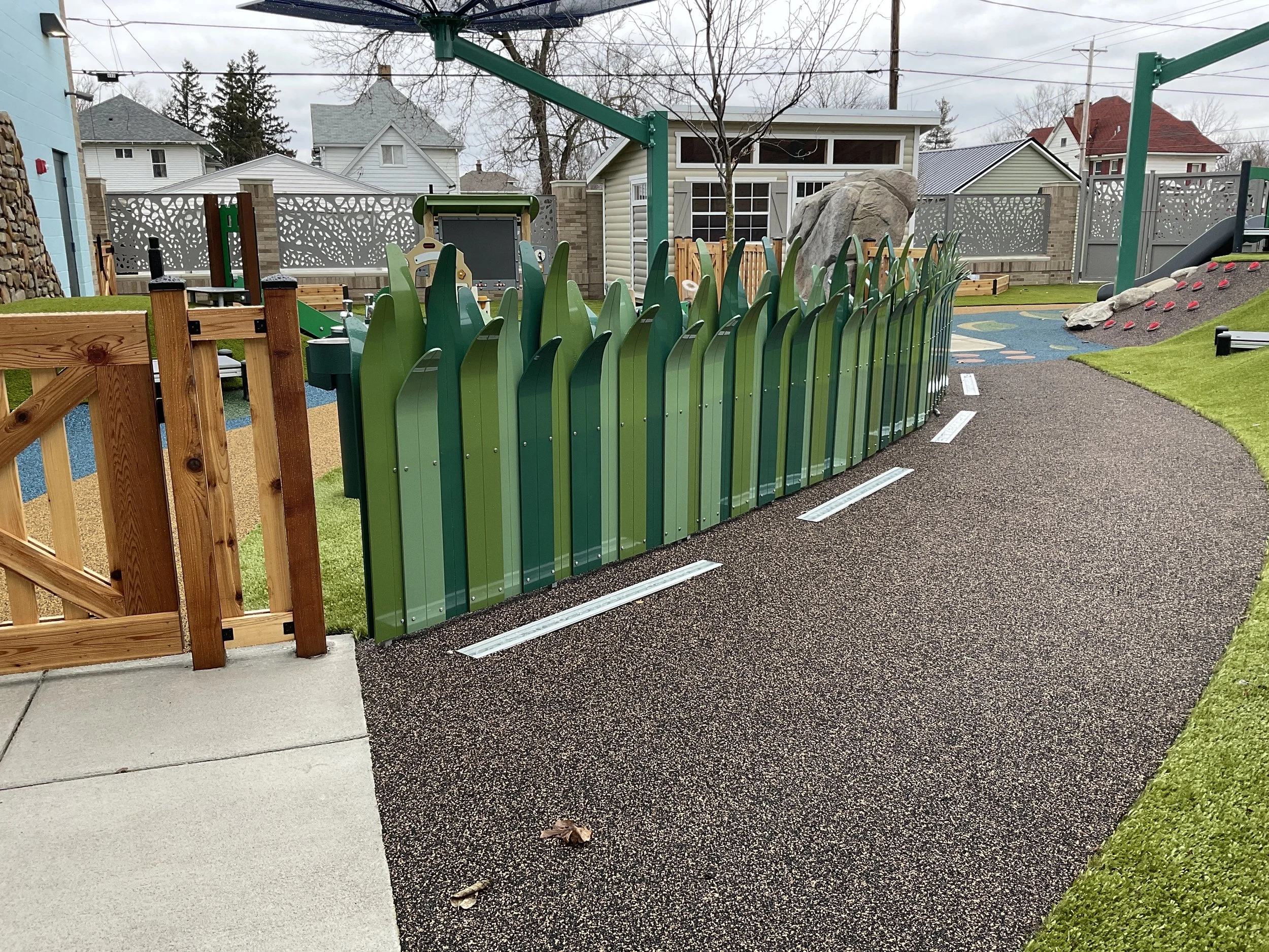 Architectural Metal Fencing Fabricated for Southeast Neighborhood Center.