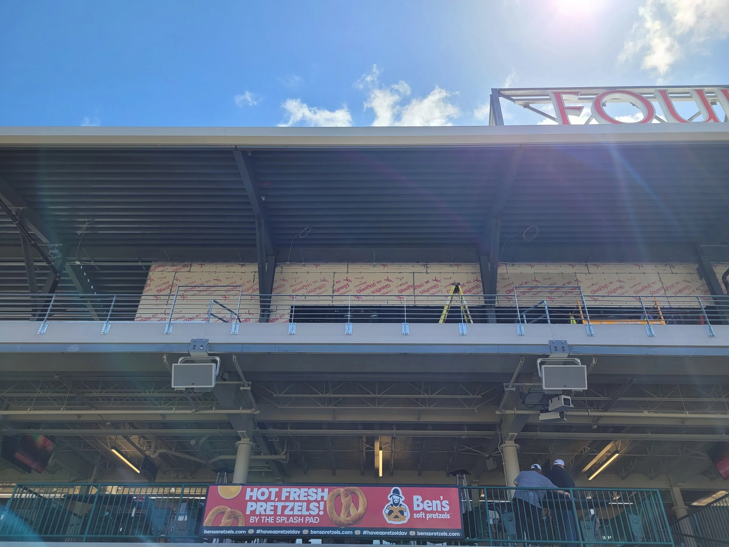 Evans Metal Products Fabricated and Installed Railing Systems Throughout New Spectator and Hospitality Areas of the Stadium.