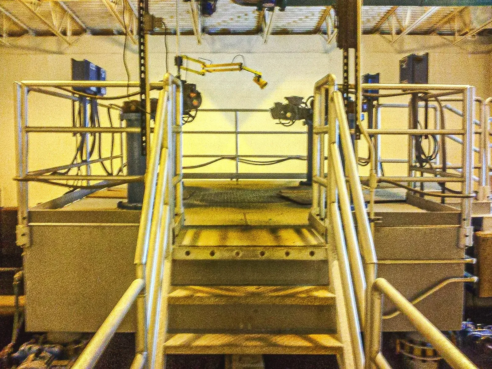 Custom Access Platform and Stair System Installed Within the Water Treatment Facility.