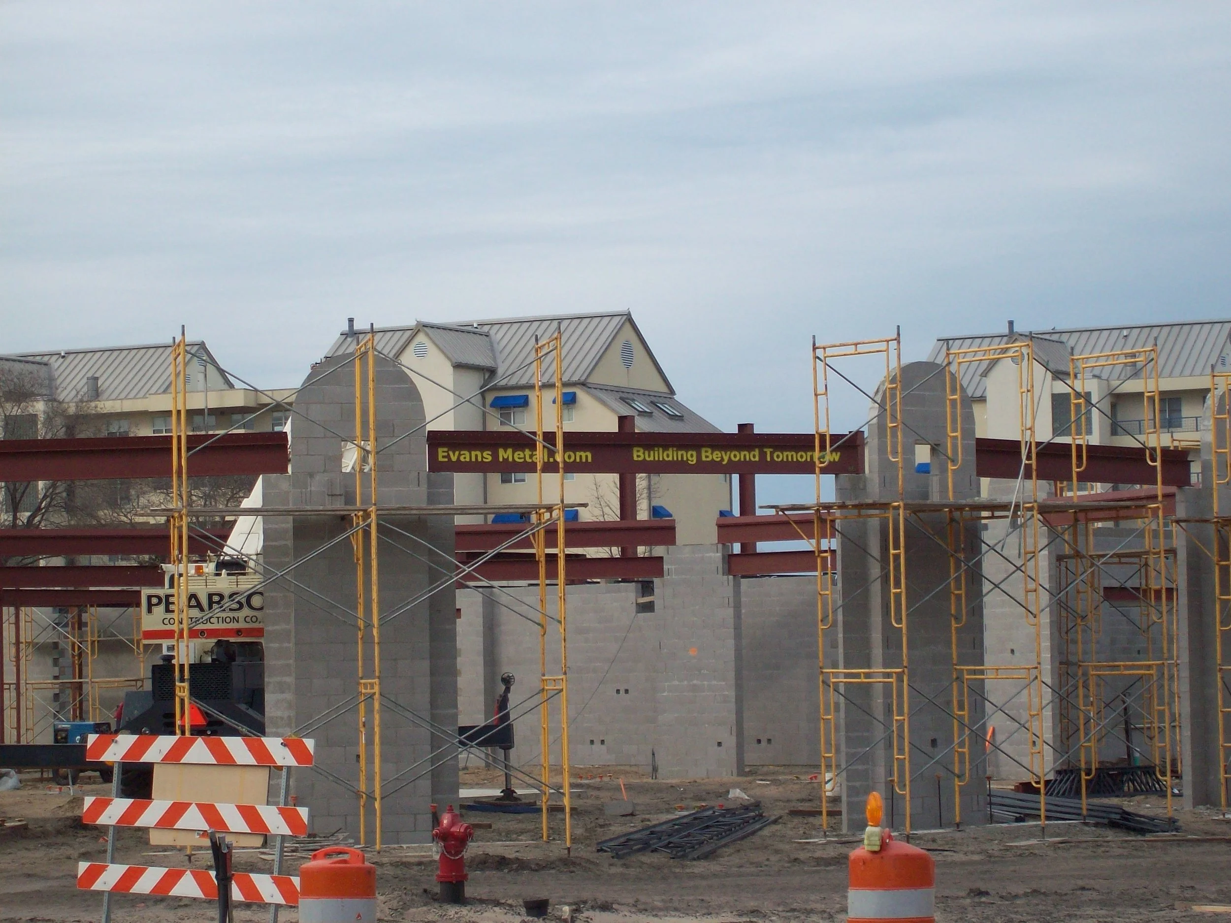 Structural Steel Framework Integrated Into the Carousel Facility Prior to Enclosure.