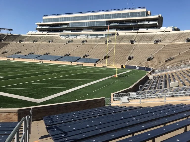 Guardrail and Stair Systems Fabricated for Public Circulation at Notre Dame Stadium.