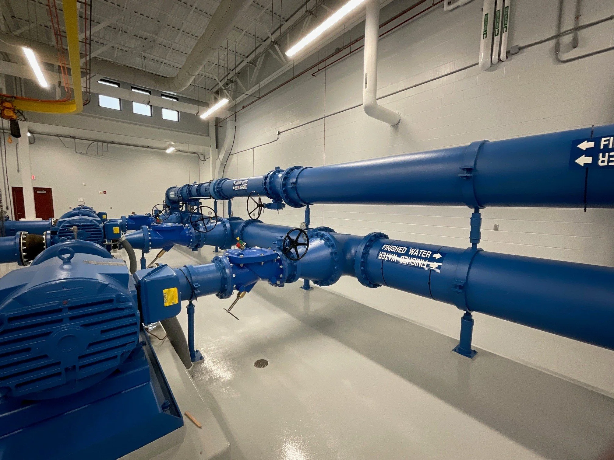 Large-Diameter Industrial Piping Engineered for Reliable Water Flow and Long-Term Performance in a Municipal Utility Environment.