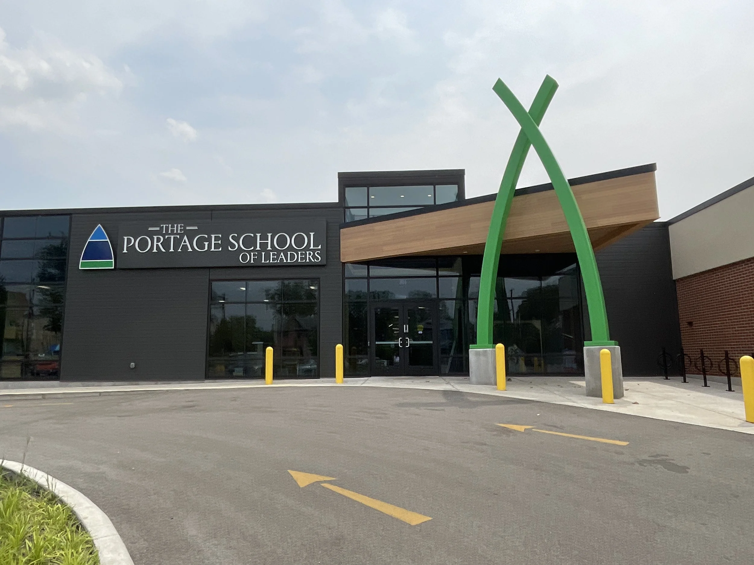 Custom ornamental metal sculpture fabricated for the City of Portage.