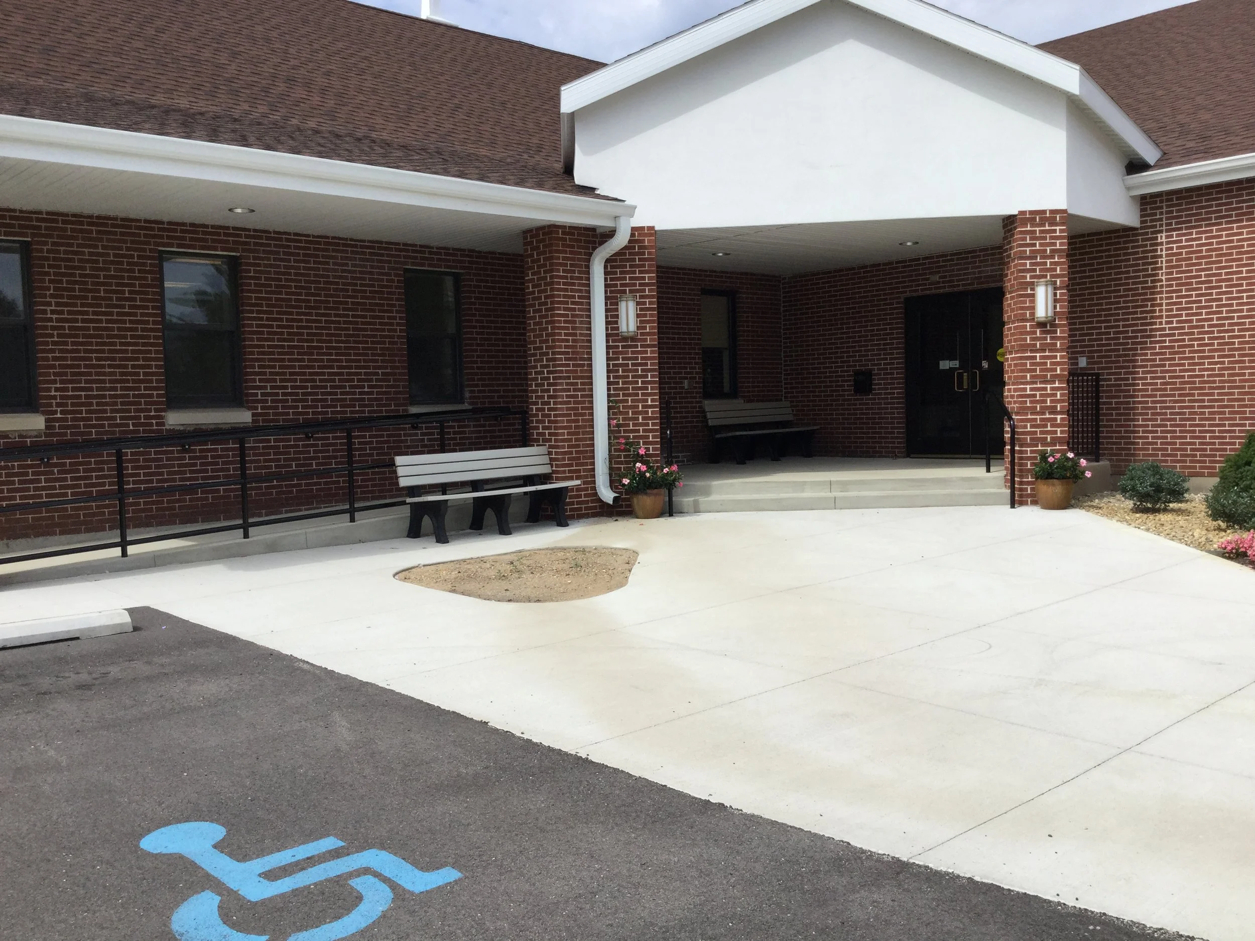 Exterior Railings Integrated into the Church's Main Entrance and Accessibility Improvements.