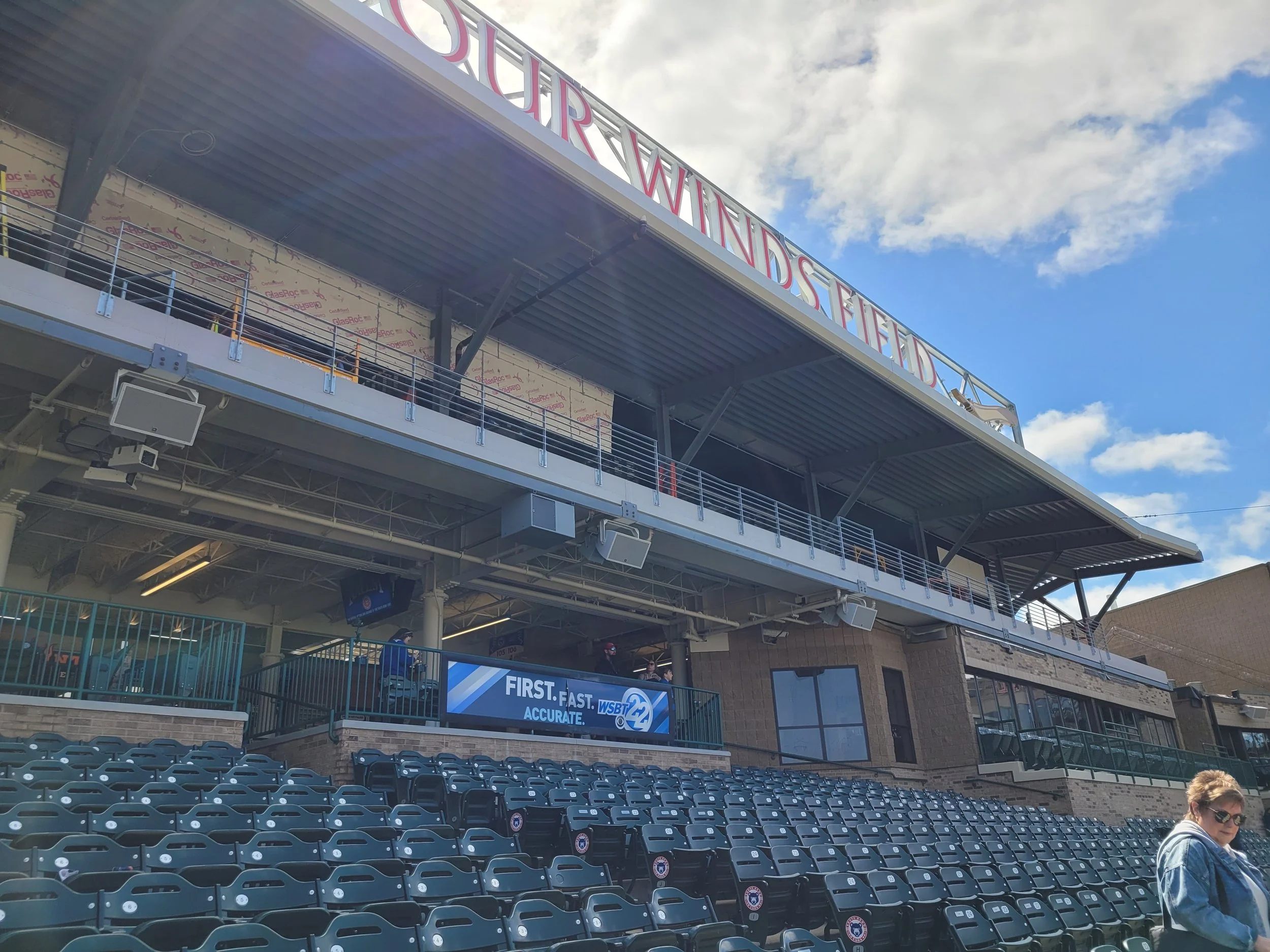 Custom Railing Systems Installed Throughout the Premium Seating Expansion at Four Winds Field, Home of the South Bend Cubs.