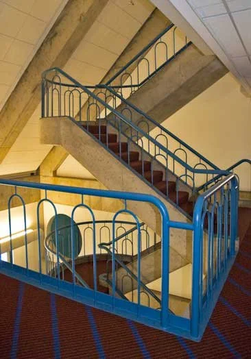 Interior Stair and Guardrail System Fabricated within Saint Mary's College Science Hall.