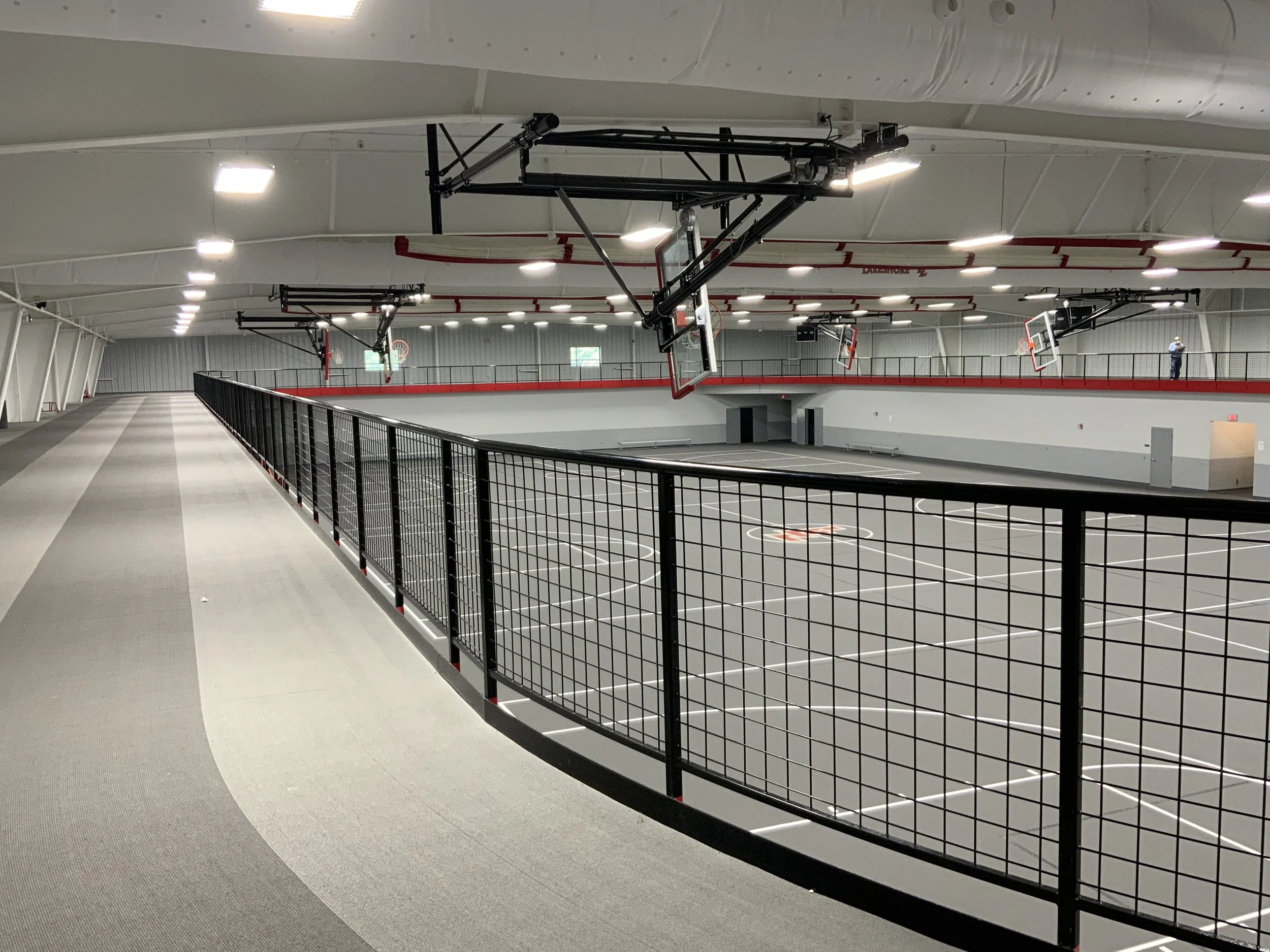 Welded Wire Mesh Guardrails Providing Safety While Preserving Open Sightlines Across the Facility.