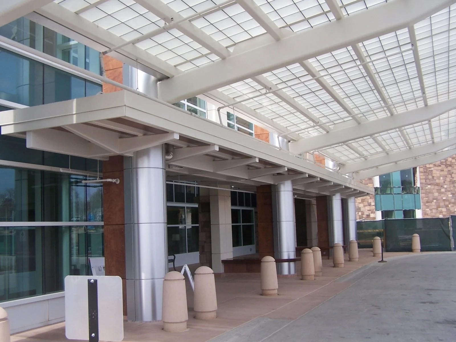 Underside View Highlighting Canopy Framing Geometry and Fabrication Detailing.