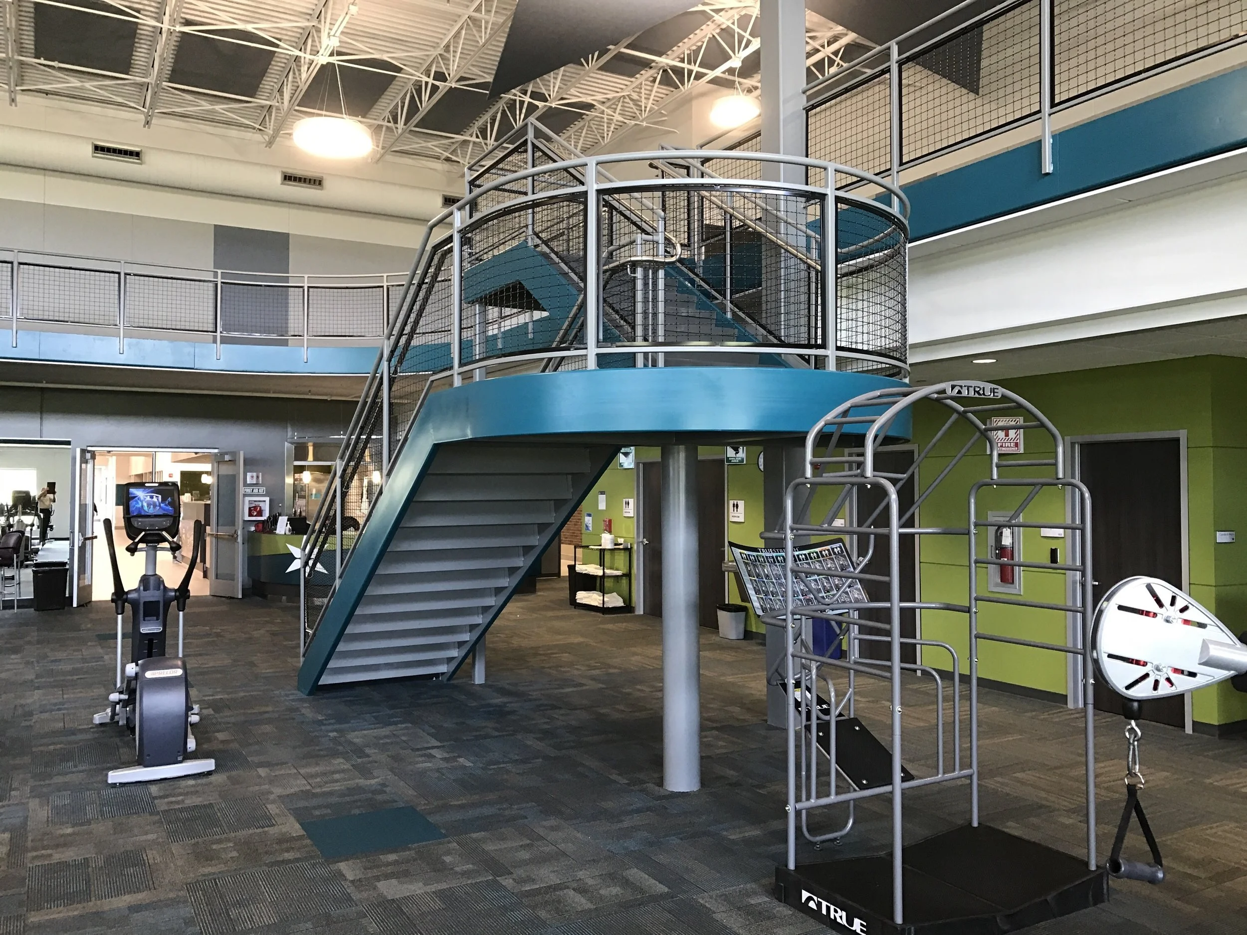 Interior Stair and Railing System Supporting Public Circulation.