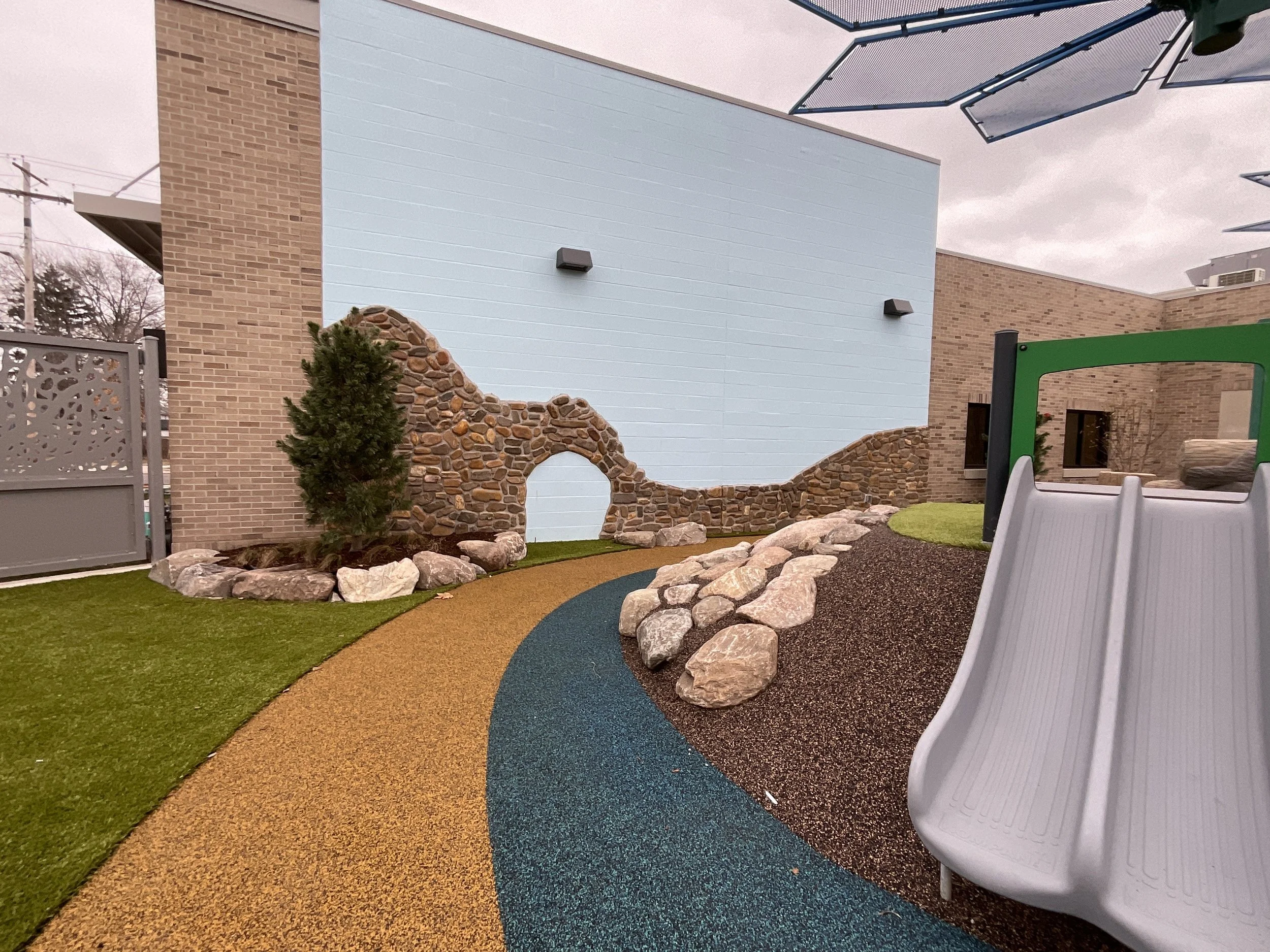 Custom Architectural Metal Elements Fabricated for Community Playground Features.