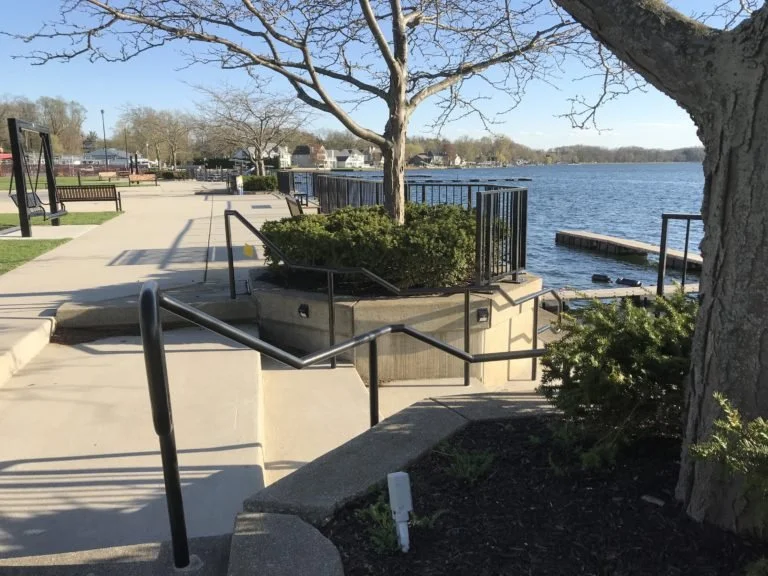 Custom Steel Guardrails Fabricated for Waterfront Walkways and Overlook Areas.