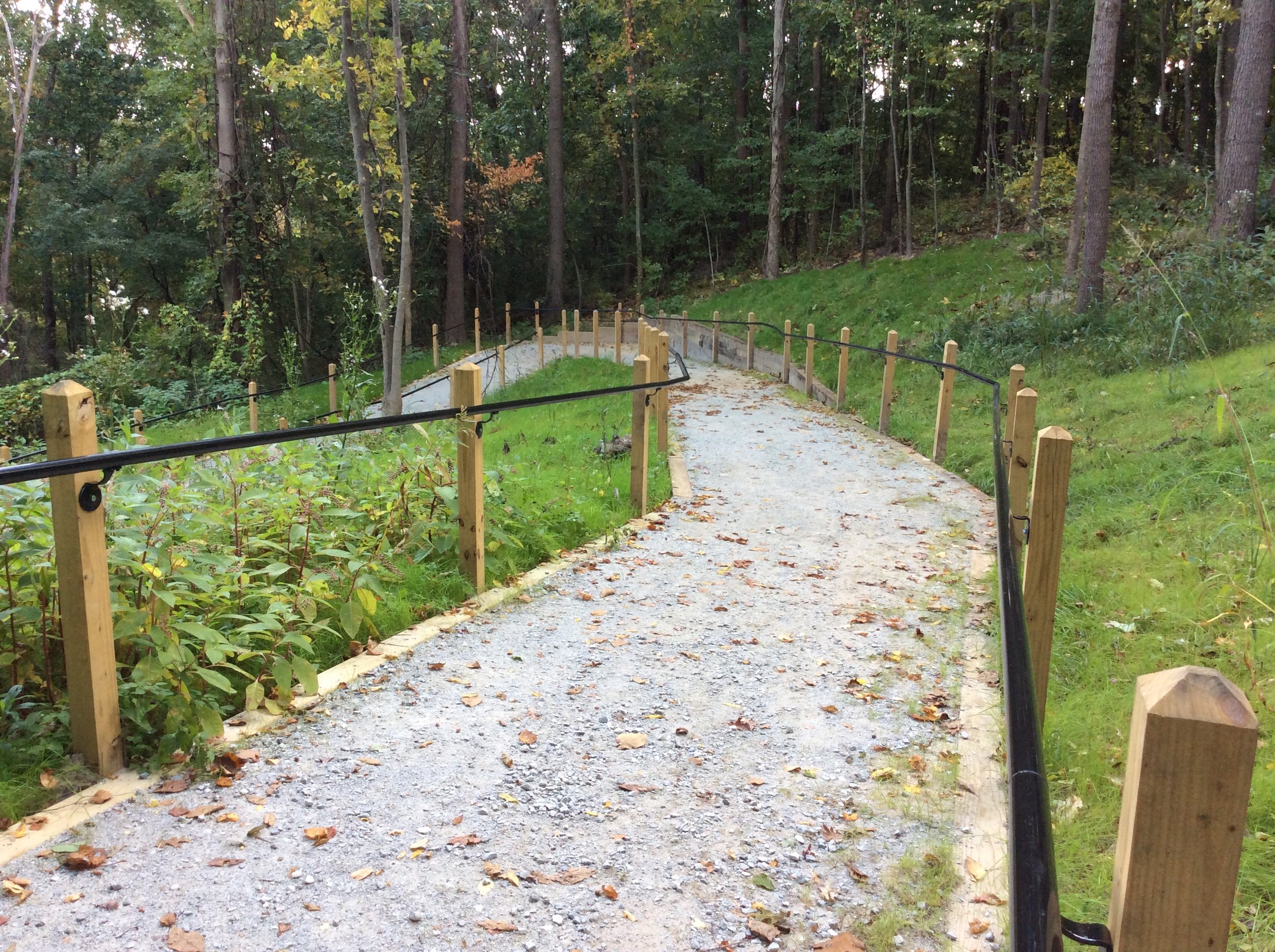 Pedestrian Trail Handrails Fabricated to Support Safe Access Throughout the Children's Garden.