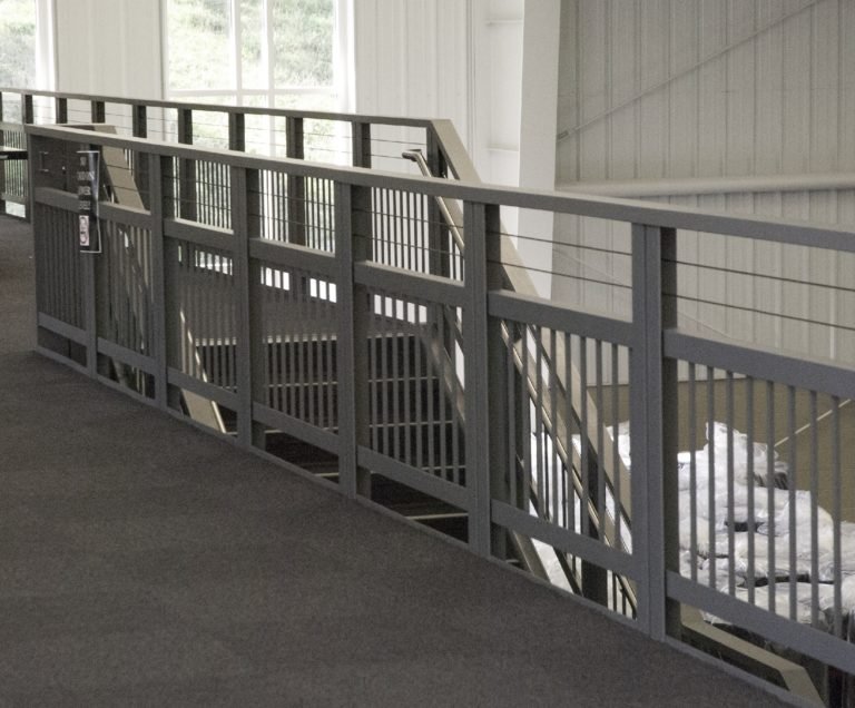 Interior Steel Guardrail Detailing Designed for Safety, Durability, and Architectural Consistency Throughout Campus Facilities.