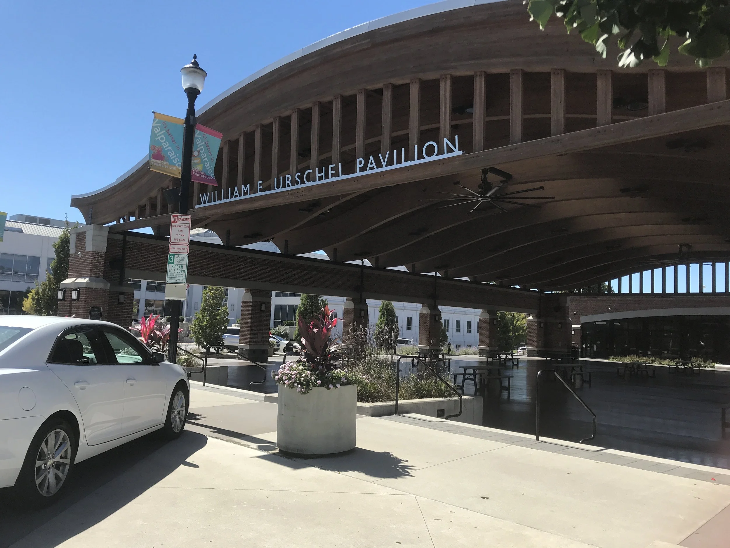 Custom Steel Handrails Installed Throughout the William E. Urschel Pavilion Public Gathering Space.