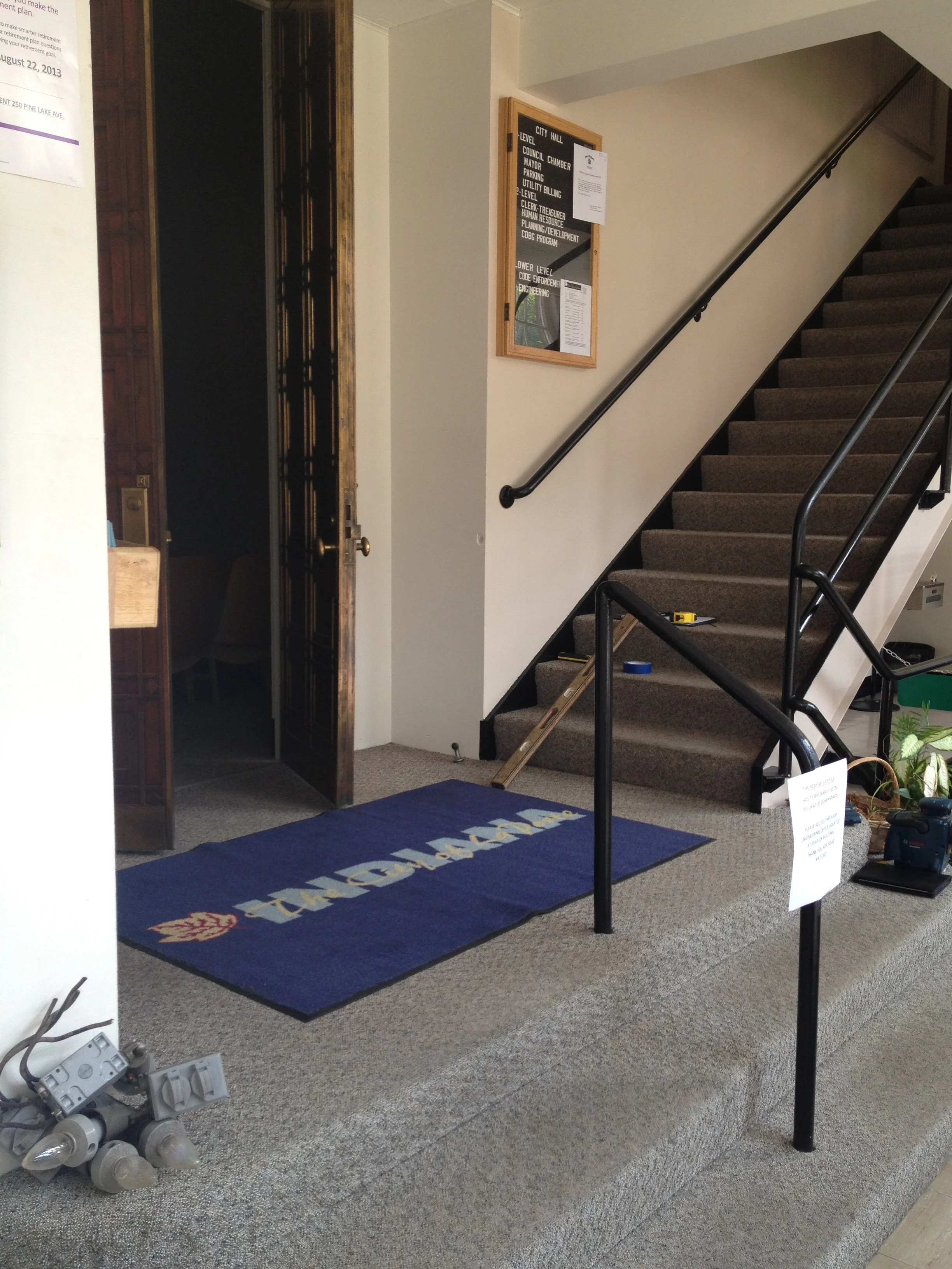 Interior Railings Providing Safe Access Between Public Areas and Administrative Spaces.