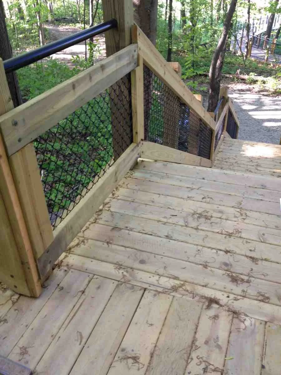 Pedestrian Access Stairway Integrated Into the Elevated Observation Walkway Network.