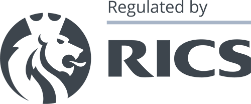 RICS logo with a lion's head icon and the text 'Regulated by RICS'