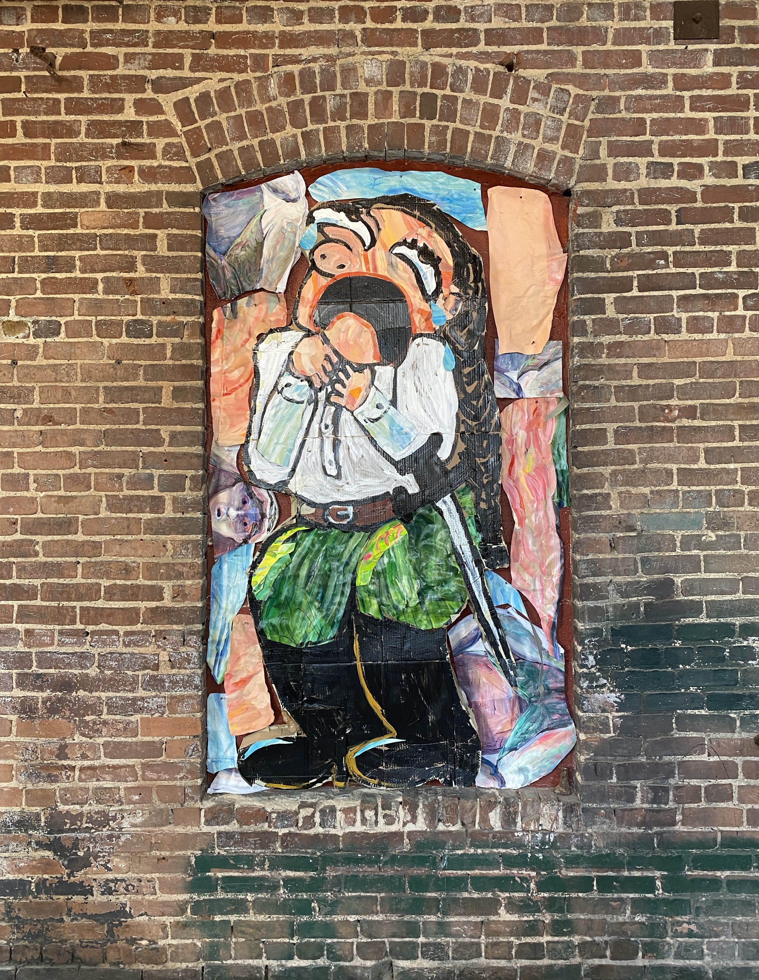 Curses & Claws (detail), Acrylic on cardboard and canvas, 2025