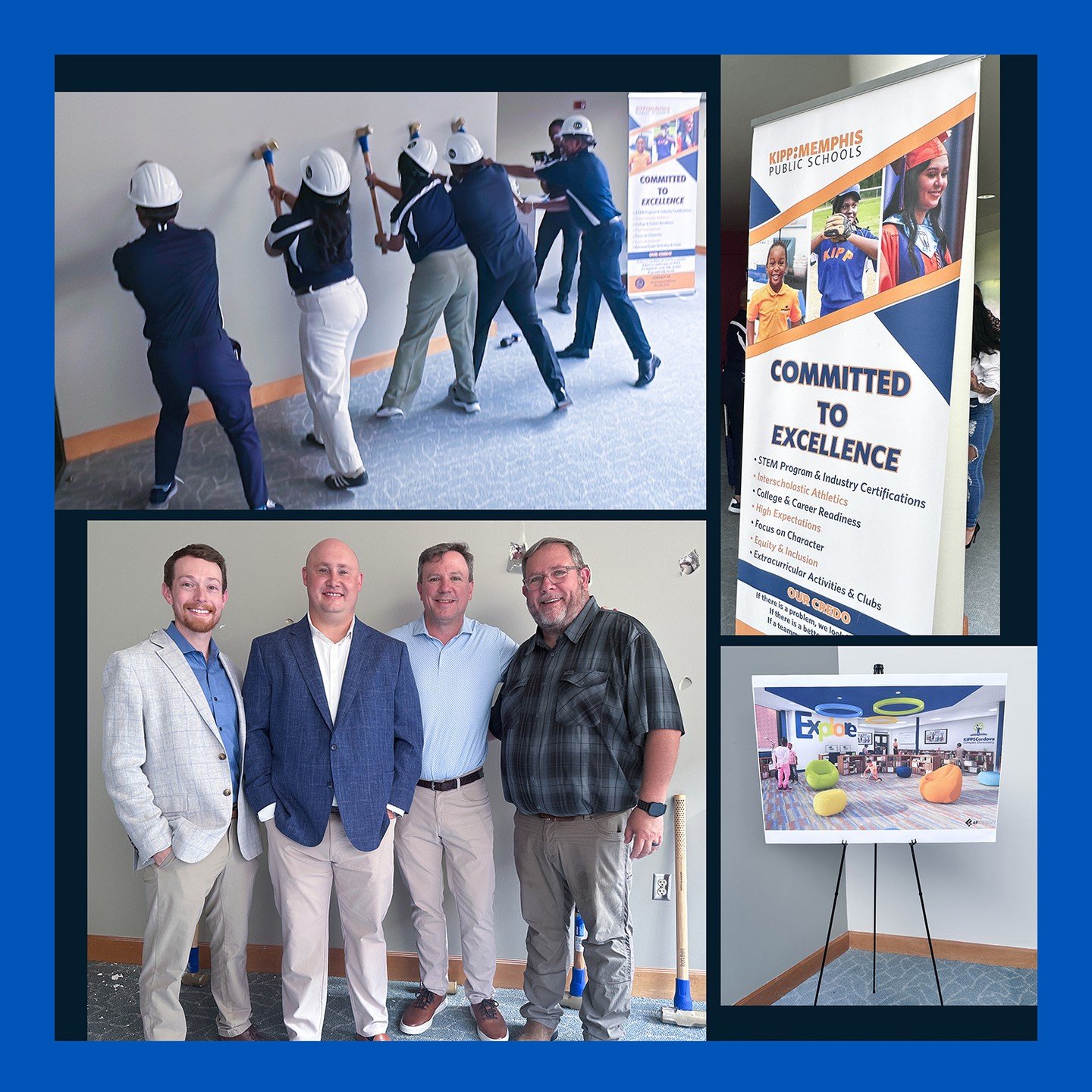 Breaking down walls to make way for something special! 

Today, we joined KIPP Memphis to celebrate the wall-breaking ceremony for the future KIPP Cordova Collegiate Elementary School.

Located in a former office building, the new school will transfo