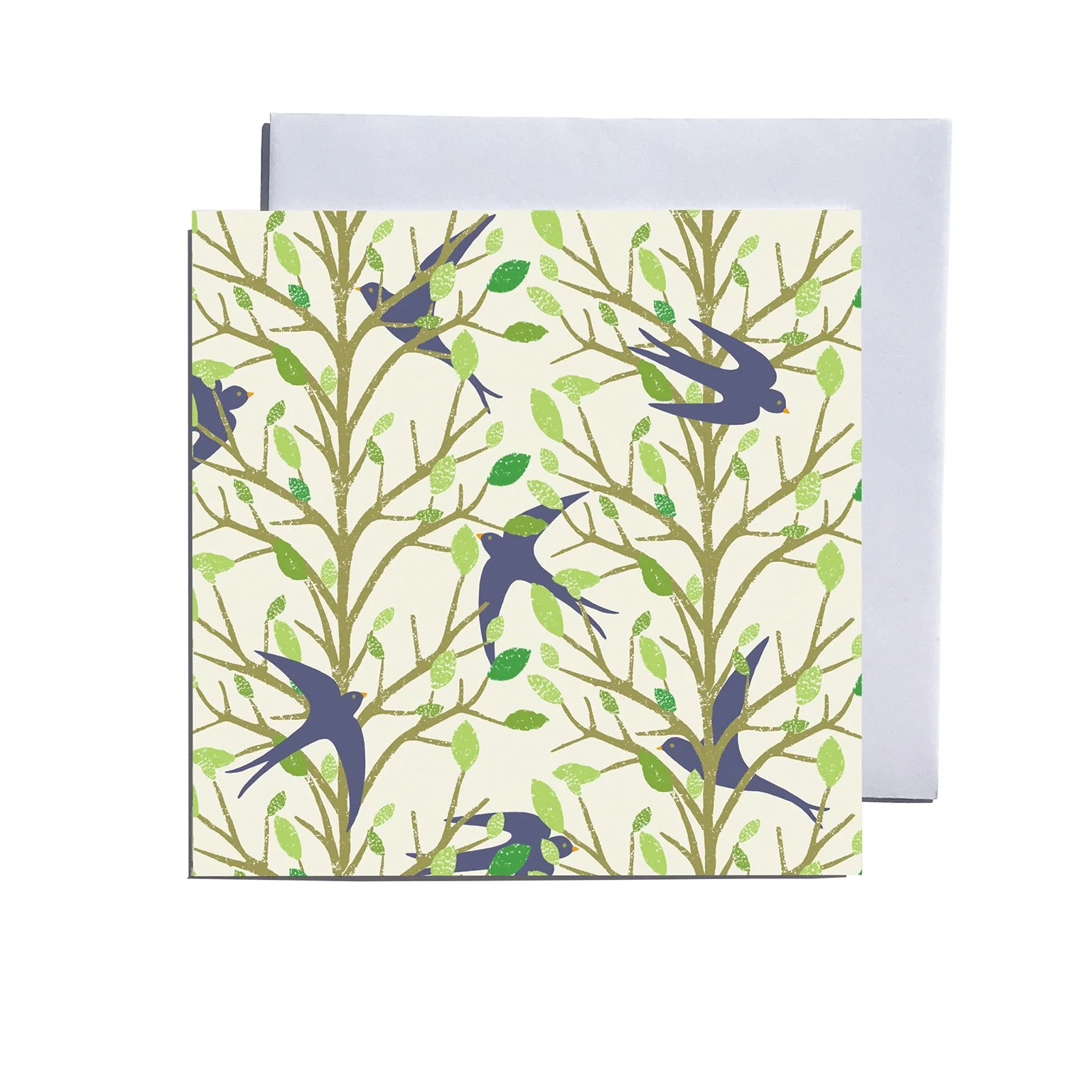 Swallows & Trees Blank Art Card