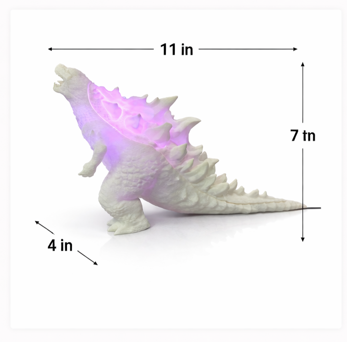 Godzilla LED Lamp – 3D Printed Ambient Light (Color Changing)