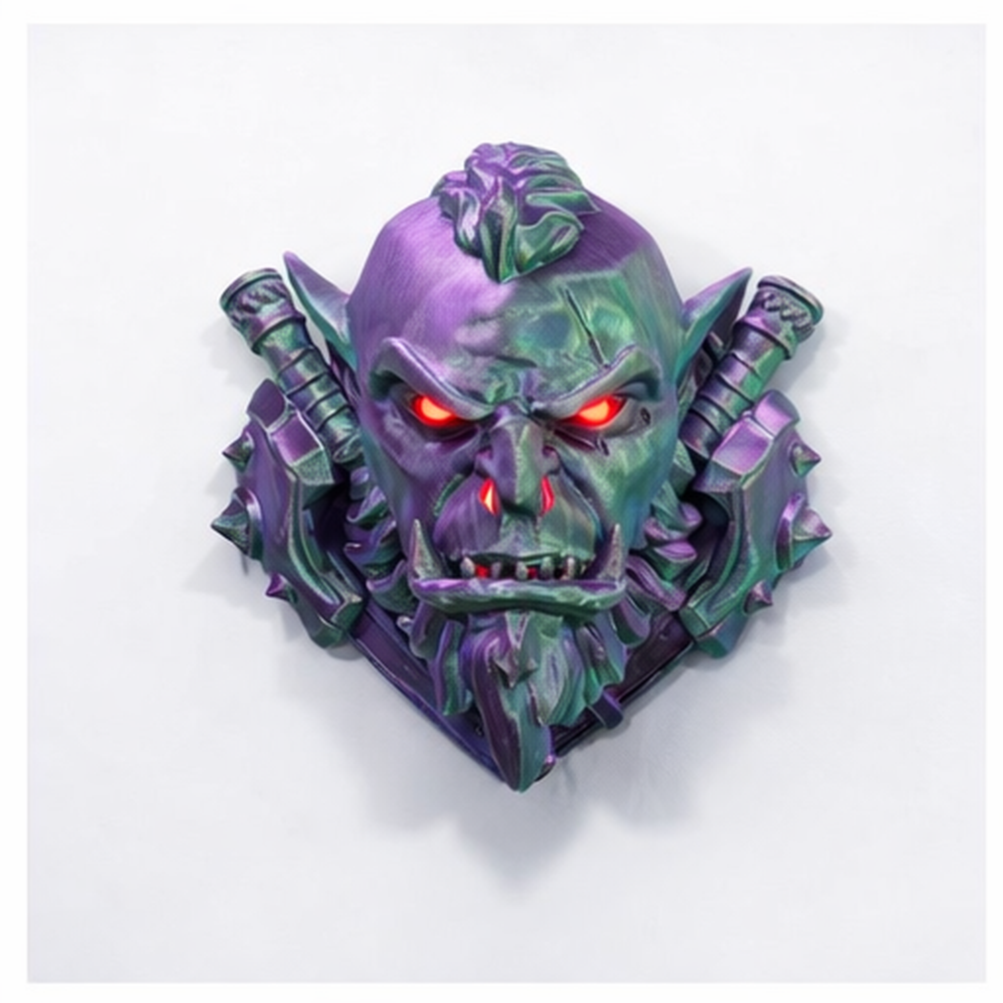 3D Printed Orc LED Wall Lamp