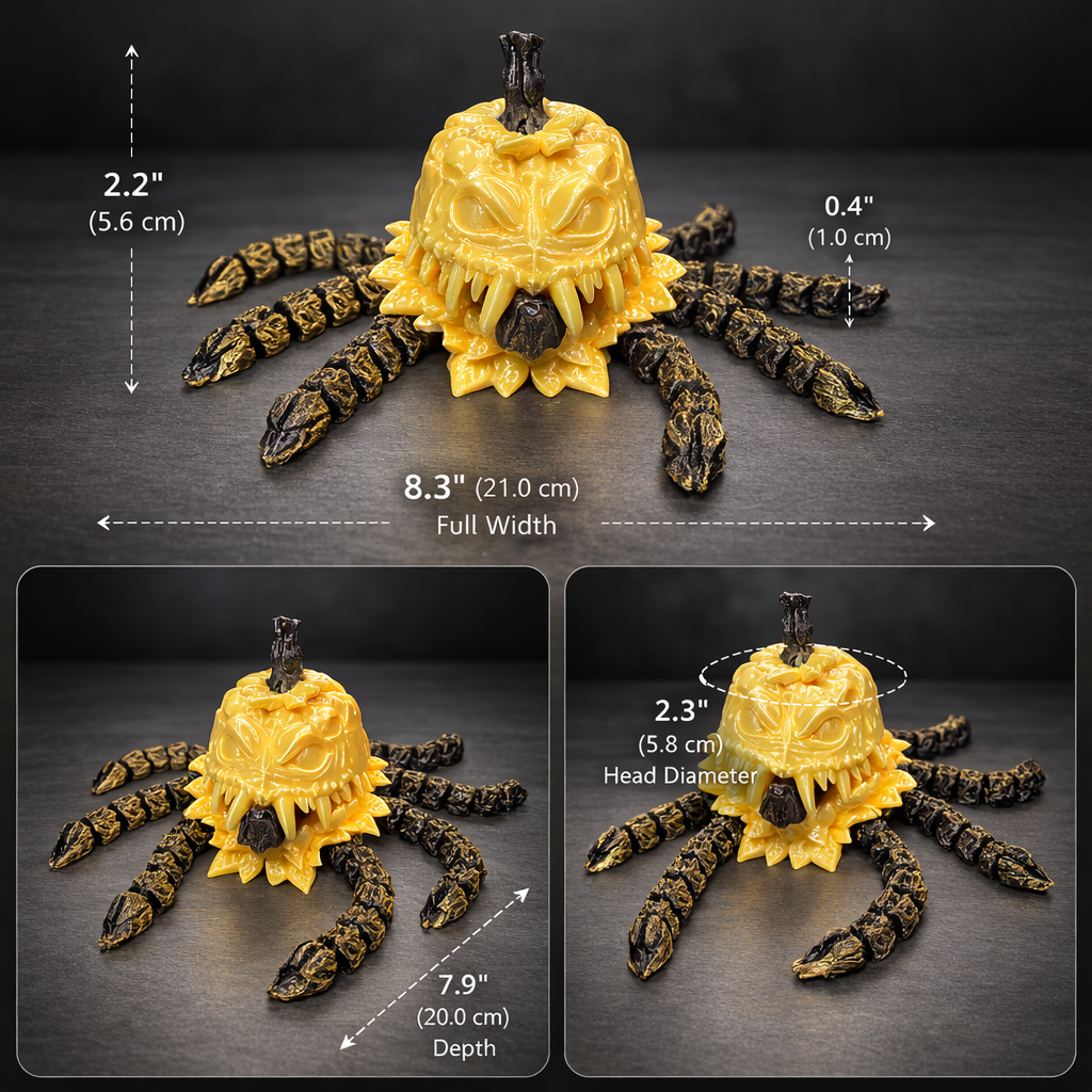 Glow-in-the-Dark Flexi Pumpkin Octopus