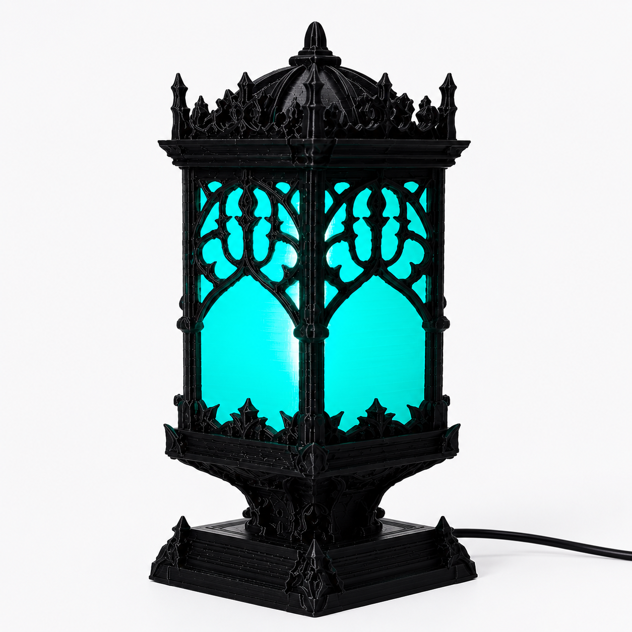3D Printed Gothic Led Lamp