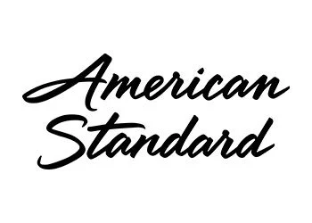 American Standard logo in cursive black font on a white background.