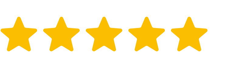 Six yellow stars arranged in a row.