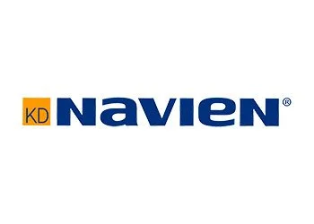 Navien logo with orange KD box next to blue text
