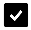 Black square with white checkmark