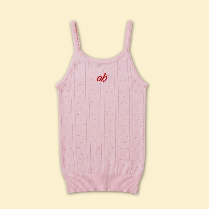 Vintage pointelle knit camisole Pink