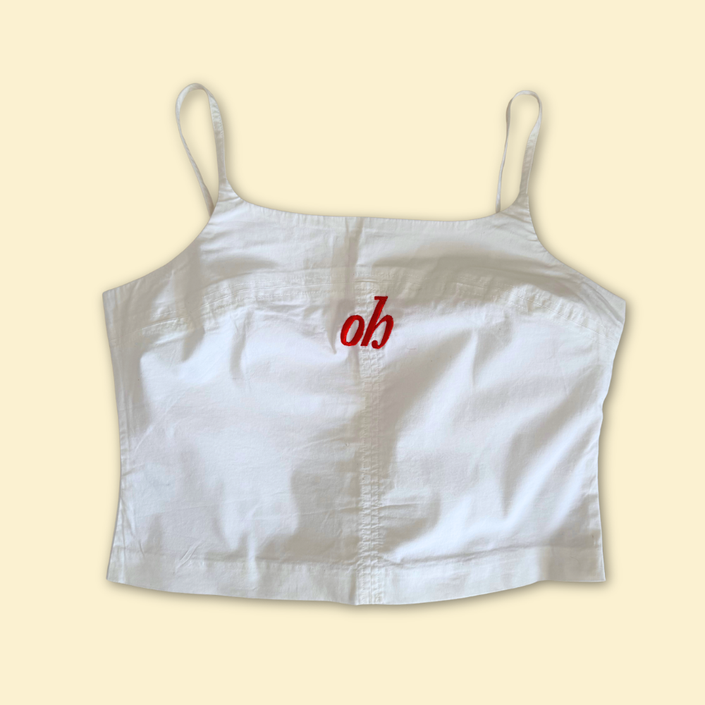 90s cotton camisole, white.