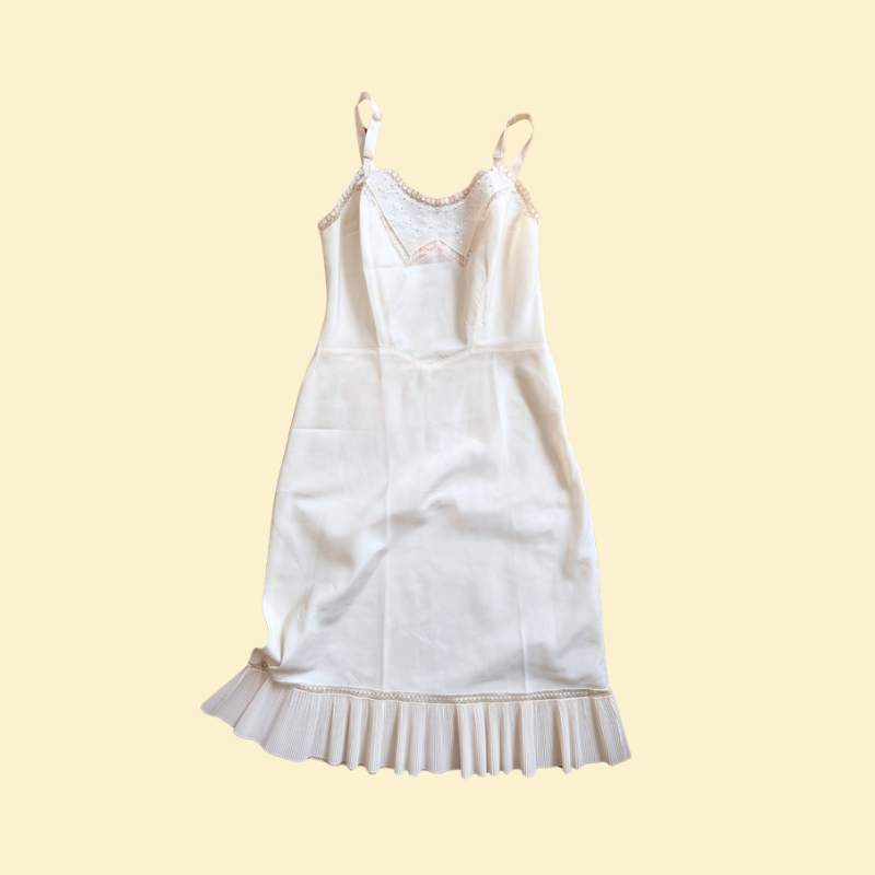 Cream vintage rayon slip dress