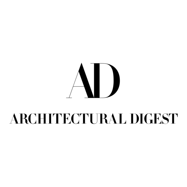 Black and white logo with large stylized letters 'AD' above the words 'ARCHITECTURAL DIGEST' in capital letters.
