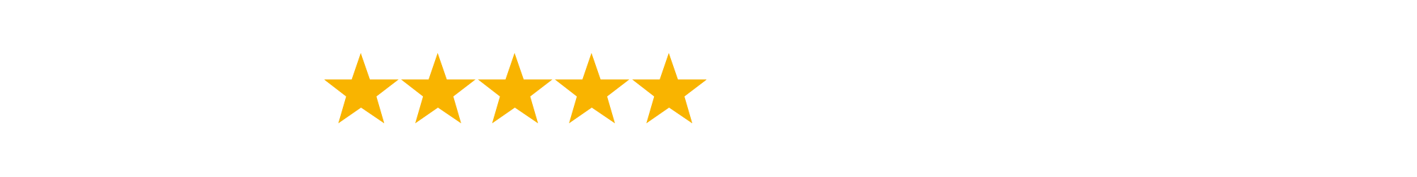 Five gold stars rating with the text "Rated 4.87/5" beside it.