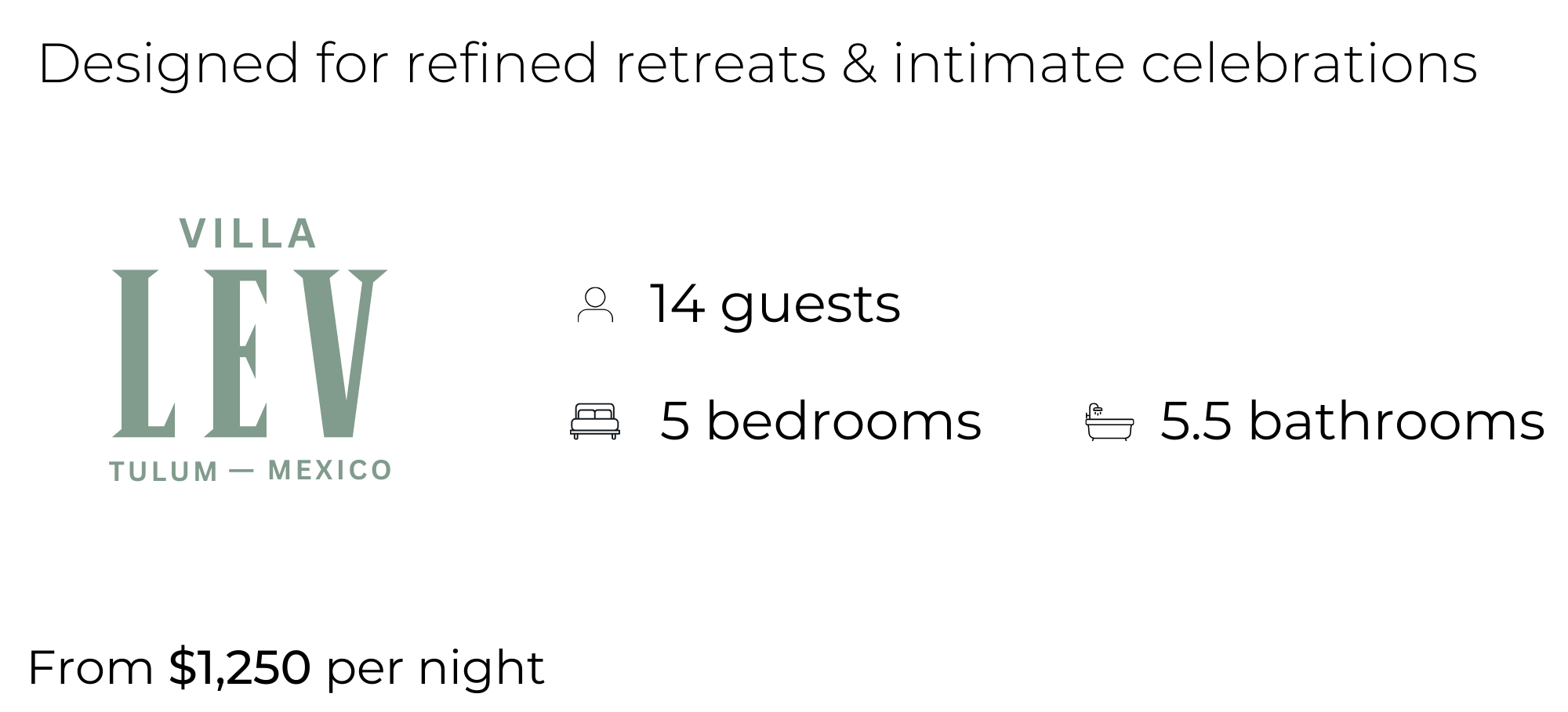 Illustration of a sign that reads "Villa Lev Tulum - Mexico" with a small car icon beneath it, and various arrows pointing towards locations like Tulum and Mexico.