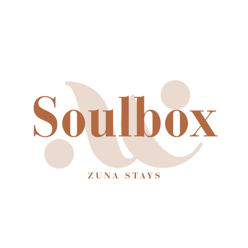 Logo for Soulbox with the slogan "Zuna Stays" underneath in small text.
