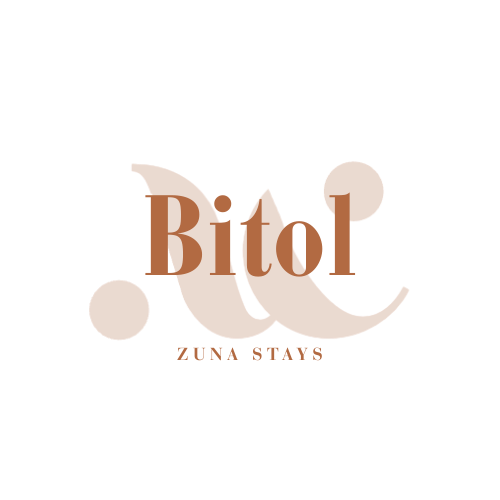 Logo with the word 'Nile' stylized in brown text and two dot accents, and 'Zuna Stays' written beneath.