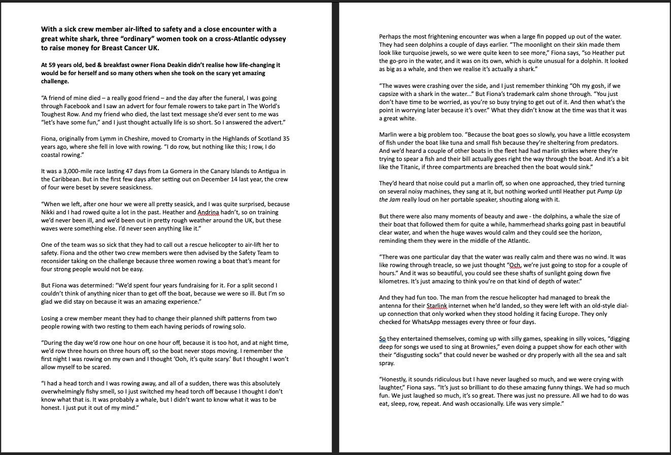 BCUK Challenge Fundraiser World's Toughest Row Story p1-2